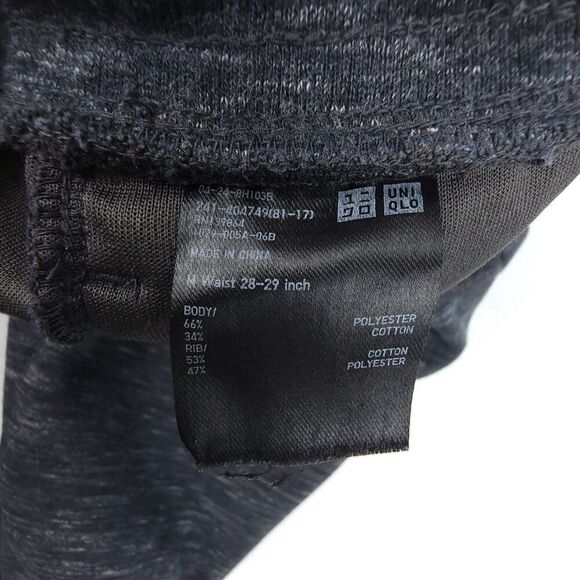 UNIQLO Dry Tapered Ankle Crop Sweatpants Knit Jogger Womens Medium Heather Gray - Picture 2 of 6